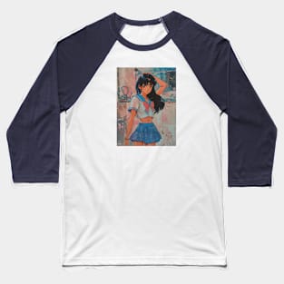 Anime Girl Vintage Baseball T-Shirt